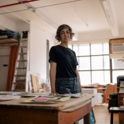 Artist and conservator Lisa DiClerico in her studio, Long Island City, New York | José A. Alvarado Jr. for The Daring